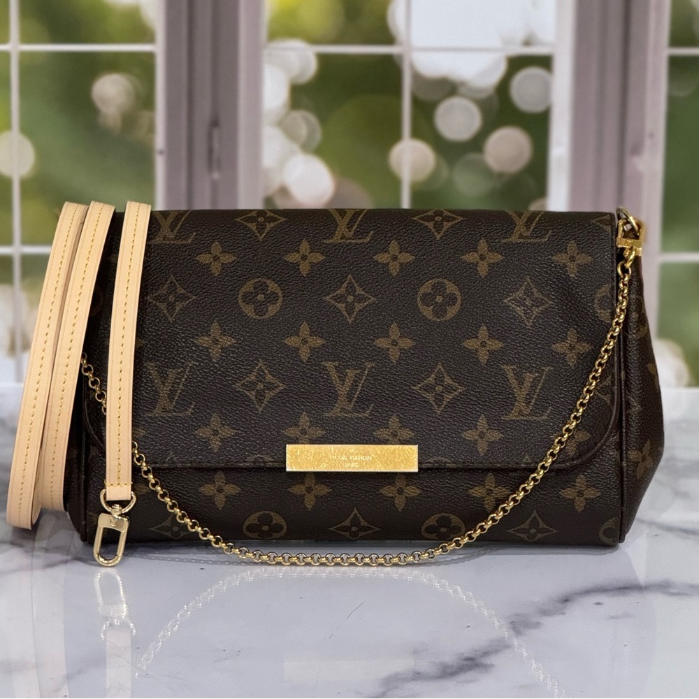 SA4153 Louis Vuitton Favorite Monogram MM Brown Shoulder and Crossbody Bag